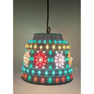 Vntg 1970s LAWNWARE Hanging Swag Lamp Patio RV Camper HTF Read Description